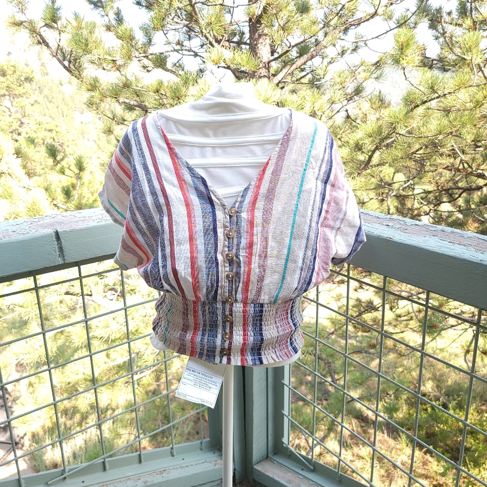 Striped linen top